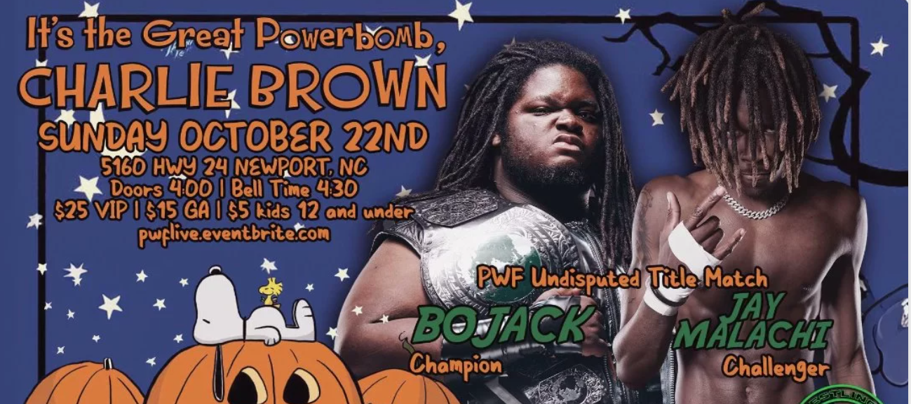 PWF It’s The Great Powerbomb, Charlie Brown Results (10/22/23)