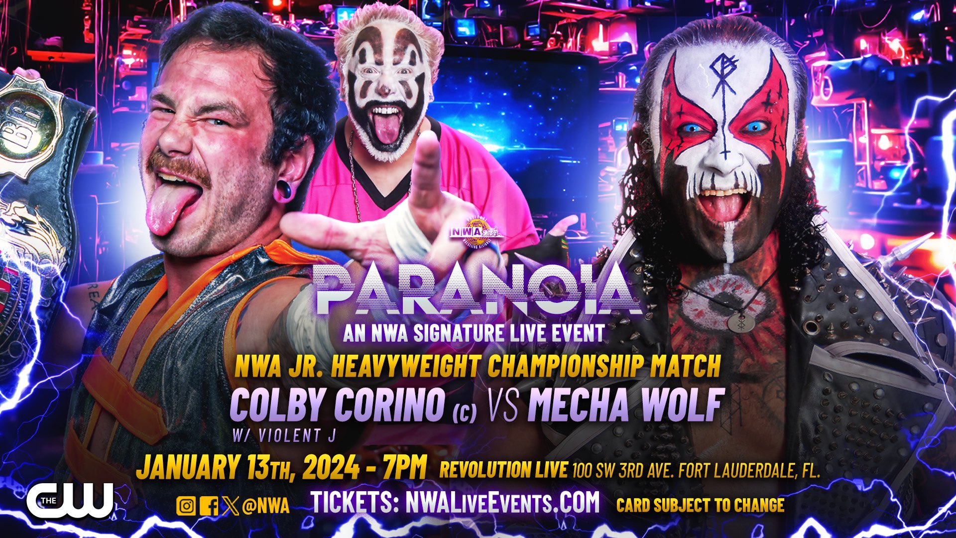 Colby Corino Set To Defend The NWA Junior Heavyweight Championship at NWA Paranoia Against Mecha Wolf