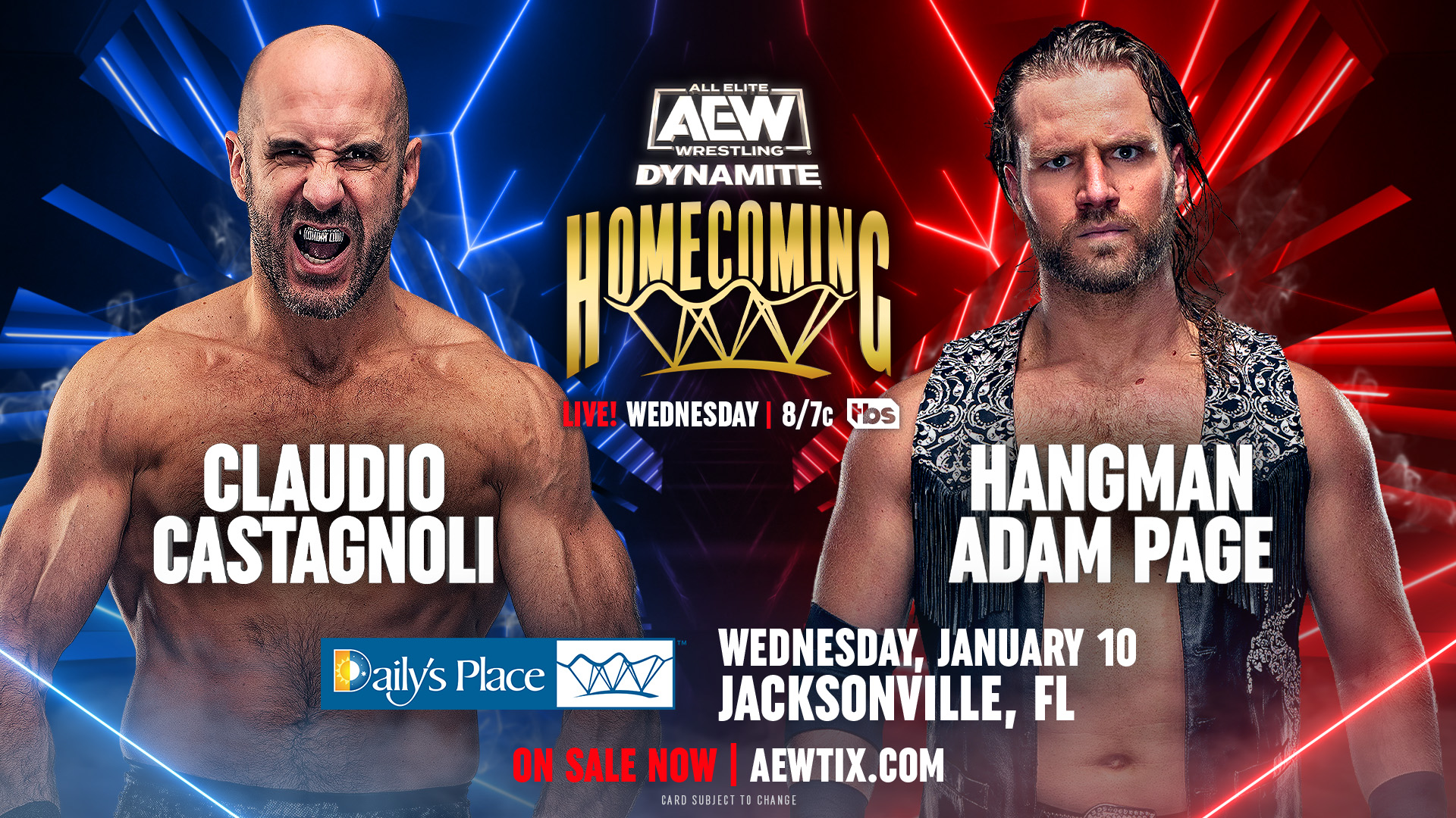 AEW Dynamite Preview (1/10): Sting & Darby Allin Face Powerhouse Hobbs & Konsuke Takeshita, Hangman Page Battles Claudio Castagnoli, More