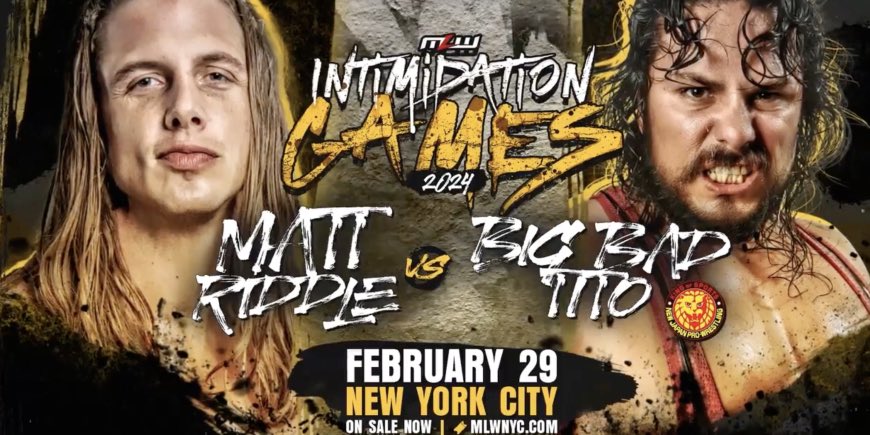 Matt Riddle to Face Bad Dude Tito at MLW Intimidation Games on 2/29
