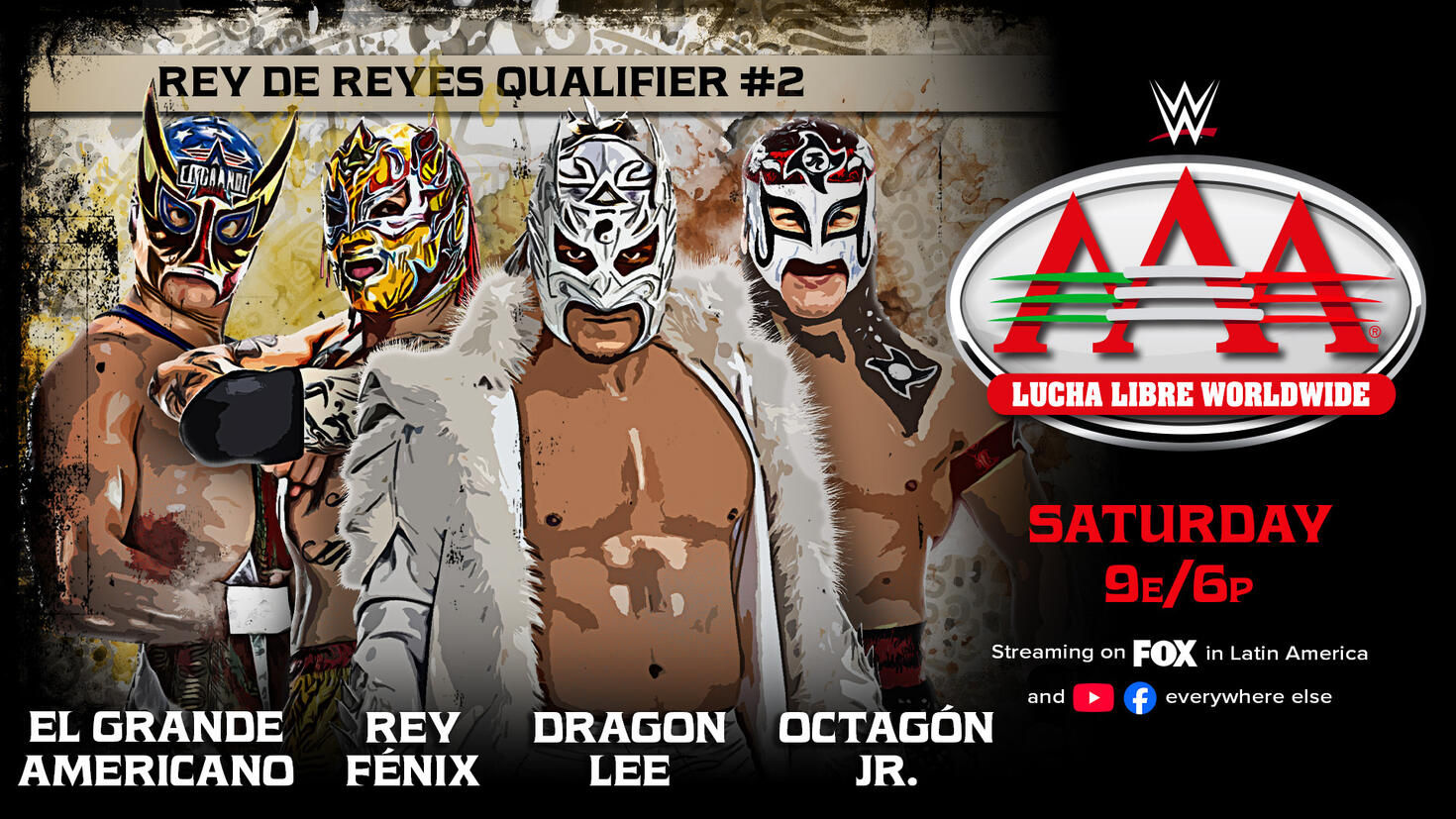 El Grande Americano vs. Rey Fenix vs. Dragon Lee vs. Octagón Jr. Announced For AAA On FOX This Saturday