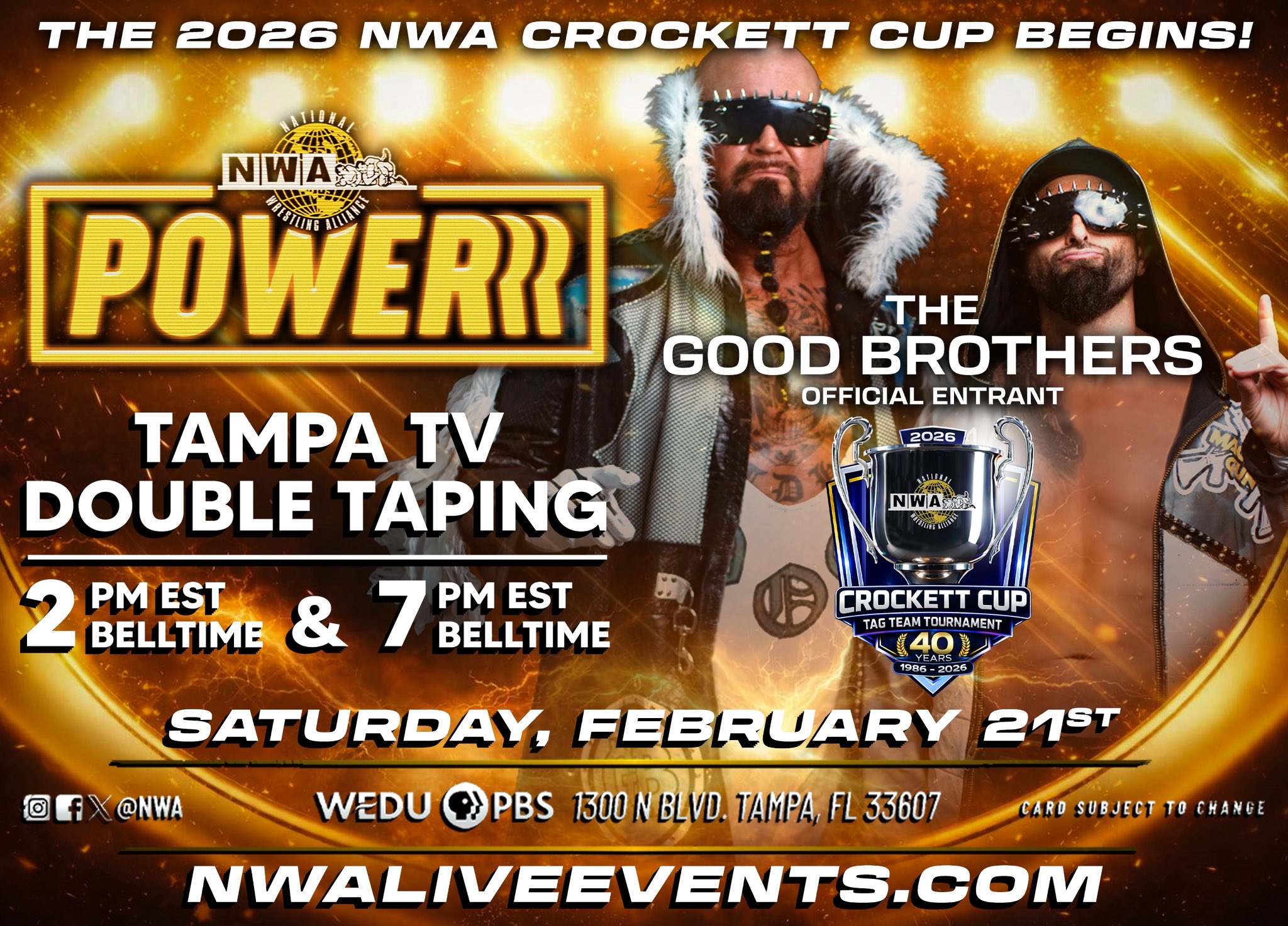 The Good Brothers Announced As Participants In 2026 NWA Crockett Cup Tournament