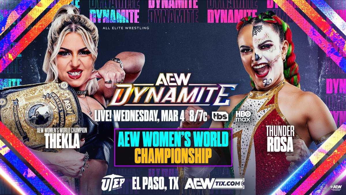 Thekla Defending AEW Women’s World Championship Against Thunder Rosa Next Wednesday On AEW Dynamite