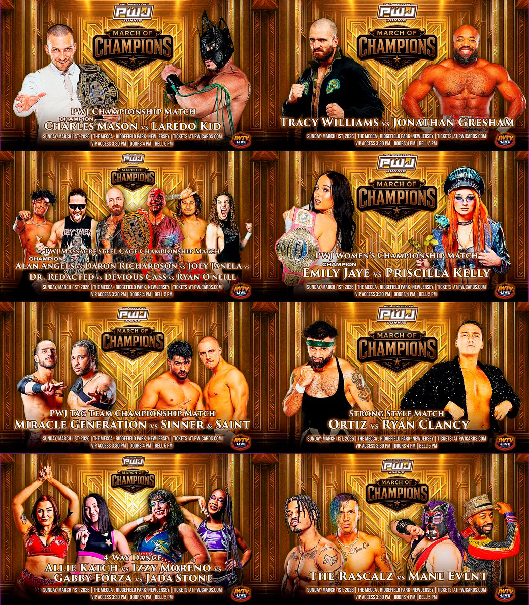 PWJ March of Champions Results – March 1, 2026