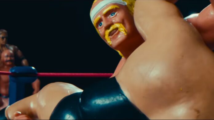 Hulk Hogan slamming Andrew action figures
