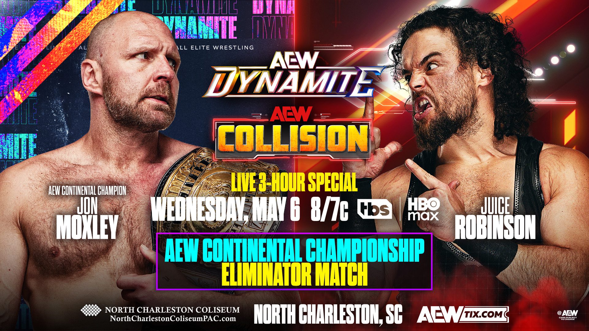 Four Matches Official For Special Three Hour AEW Dynamite-Collision