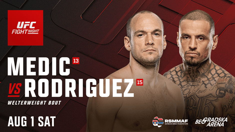 UFC To Make Serbia Debut For Fight Night Medic vs. Rodriguez On August 1st, 2026 In Belgrade