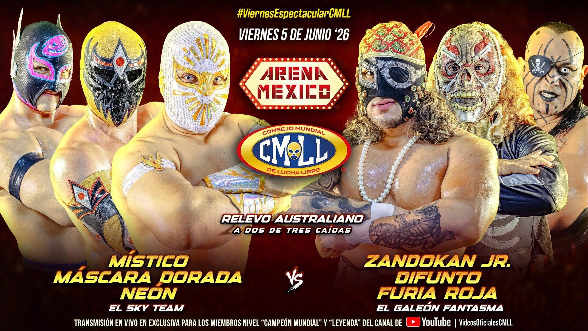 CMLL Viernes Espectacular Results – June 5th, 2026