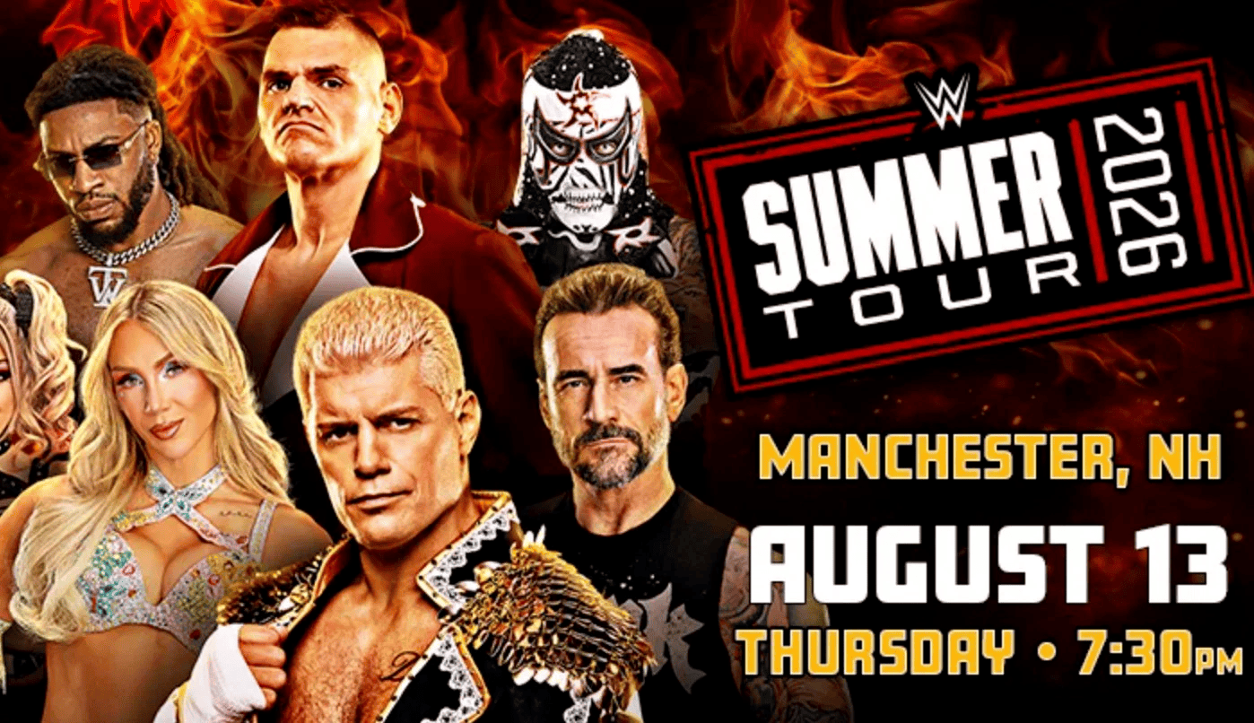 Image for WWE Summer Tour 2026 Results – Manchester, NH – August 13th, 2026
